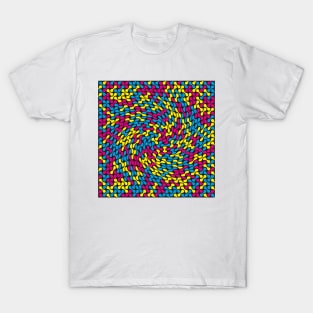 Twisted Metaballs Pattern (CMYK) T-Shirt